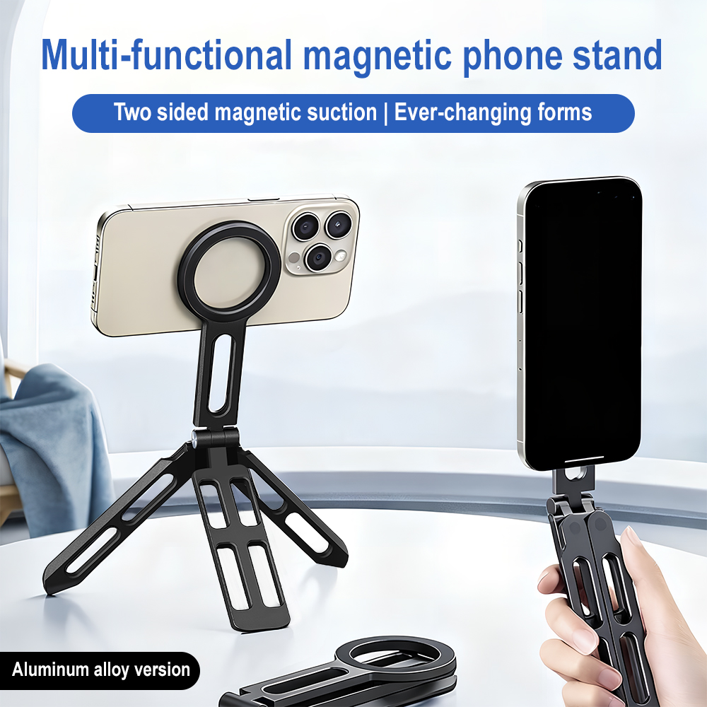Photography Is - Magnetic Phone Holder Four-axis 360° Rotation