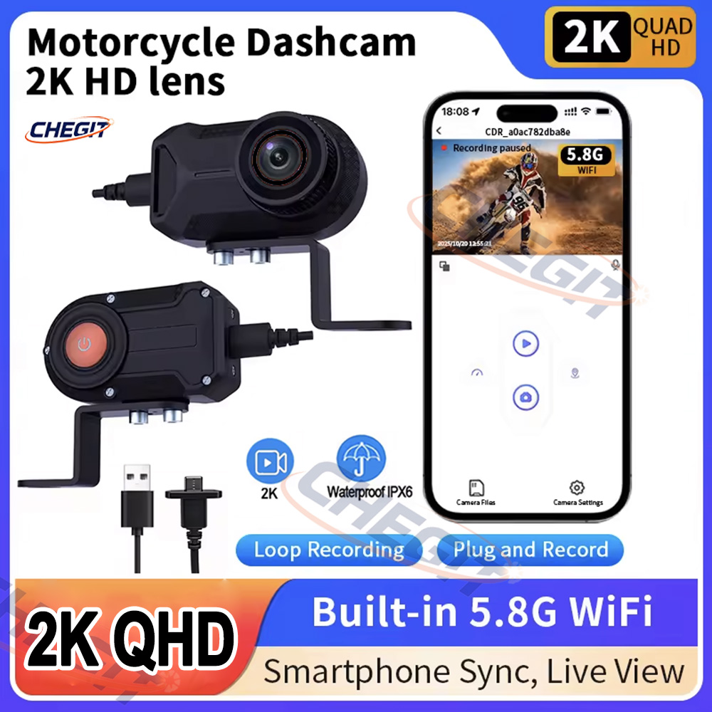 Motorcycle DVR 2K HD WiFi With - Photographic Memory review and price