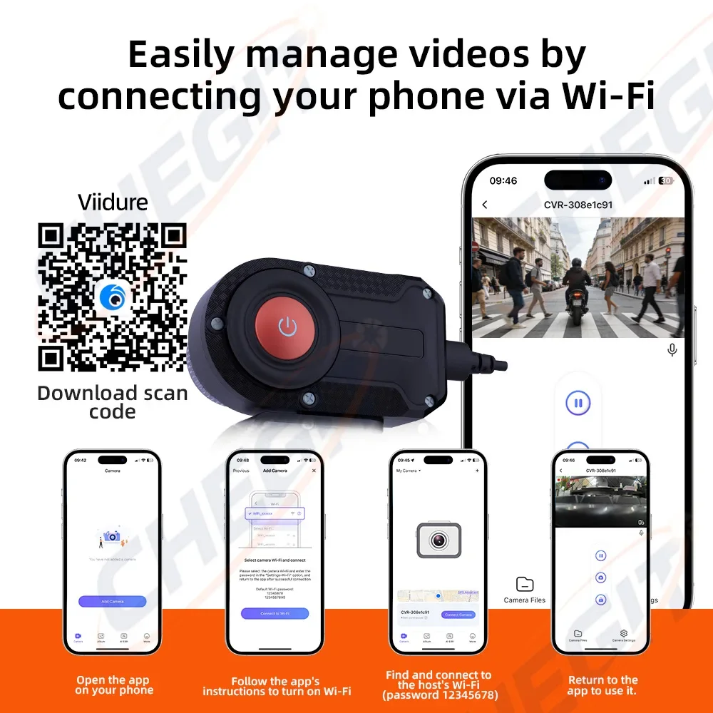 Motorcycle DVR 2K HD WiFi With - Photographic Memory review and price