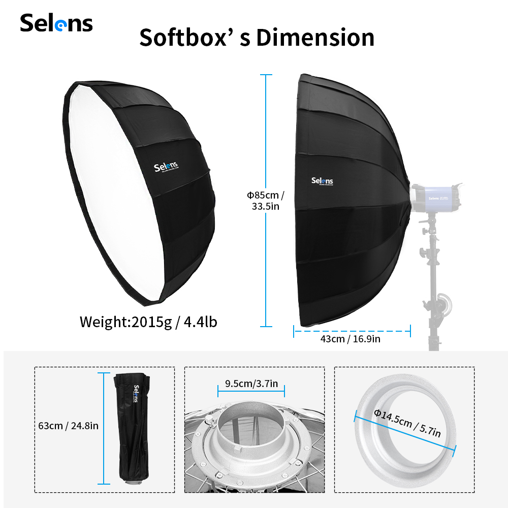 Selens 85cm Umbrella Radar Sof - Beauty Dish Softbox review and price