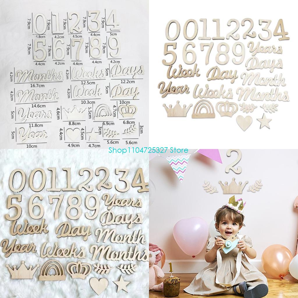 D8KF Wooden Milestones Markers - Photography Word review and price