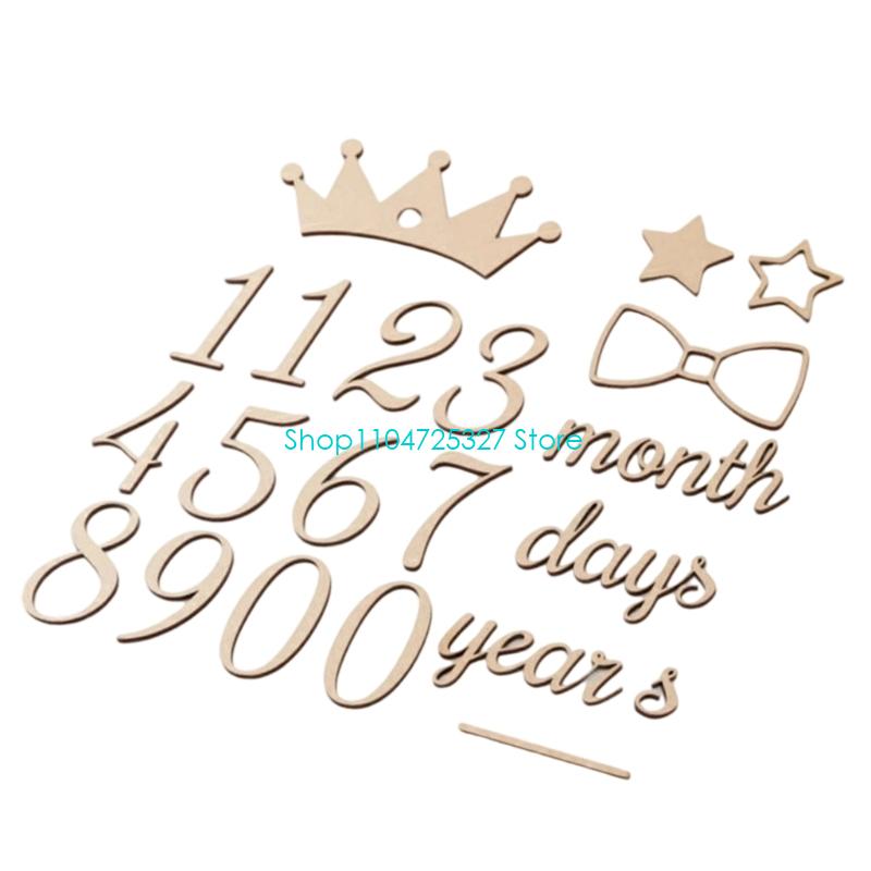 D8KF Wooden Milestones Markers - Photography Word review and price