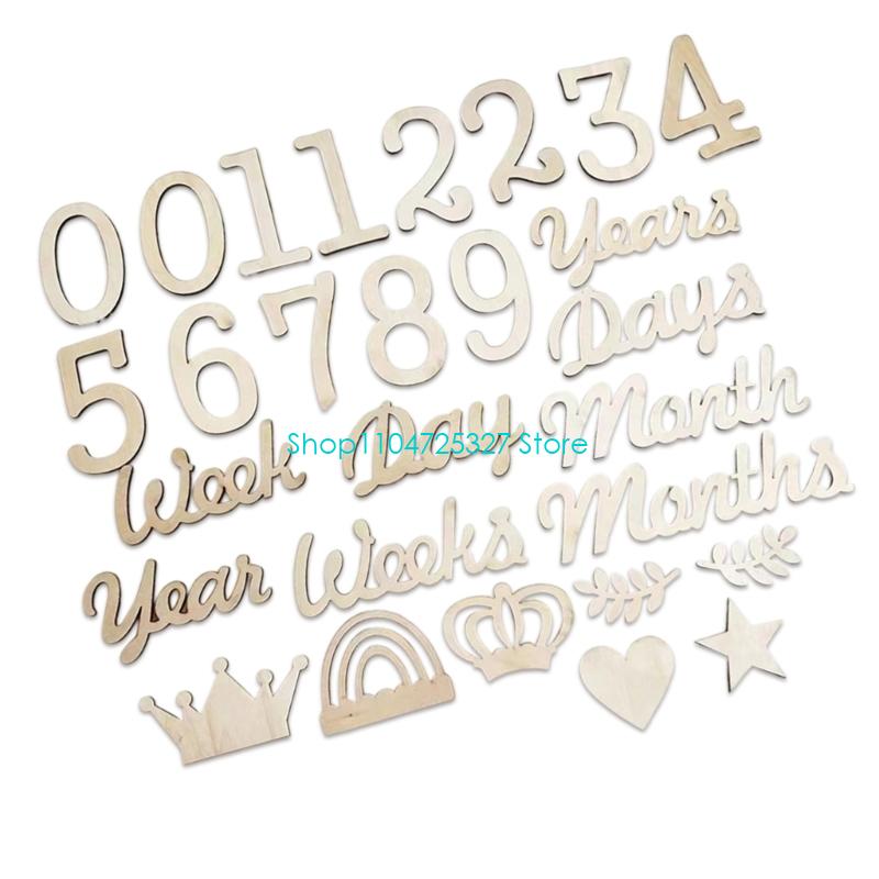 D8KF Wooden Milestones Markers - Photography Word review and price