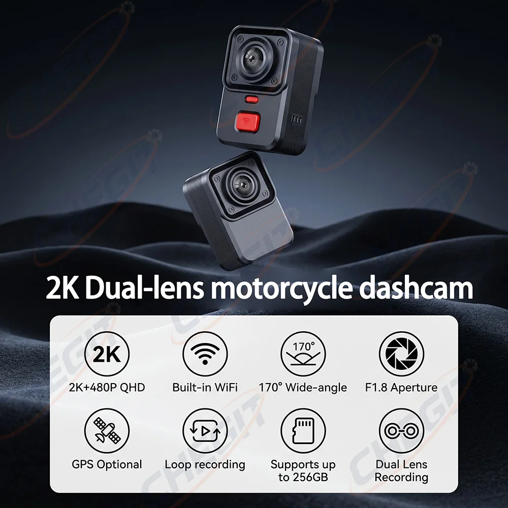 2 Camera Motorcycle DVR 2K HD  - Photographic Memory review and price