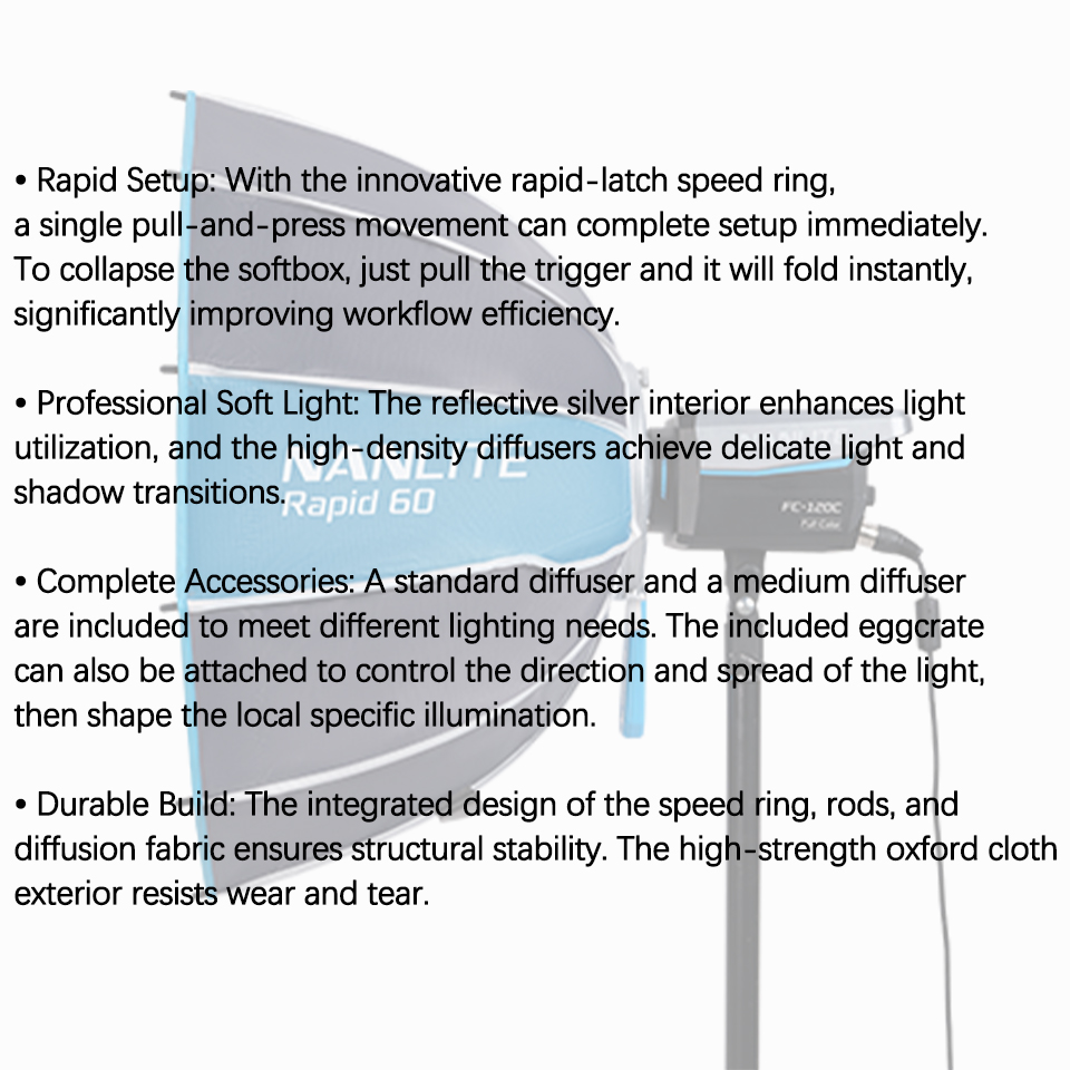 Nanlite SB-FM-RP60 Rapid 60cm  - Beauty Dish Softbox review and price