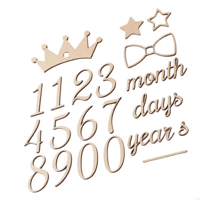 Baby Month Milestones Wooden N - Photography Word review and price