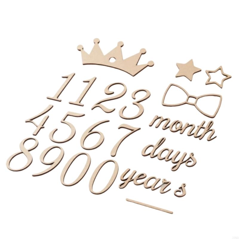 Baby Month Milestones Wooden N - Photography Word review and price