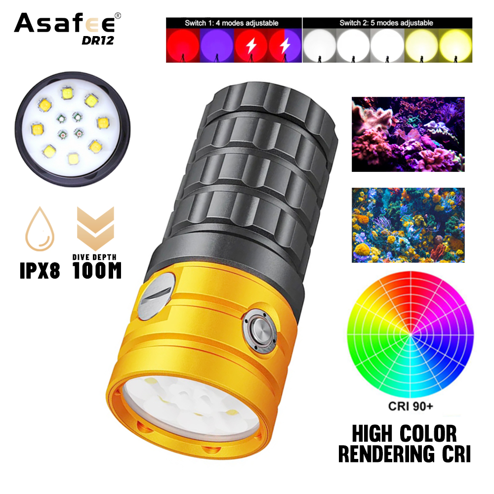 Asafee DR12 25000LM Profession - Photography Yellow Light review and price
