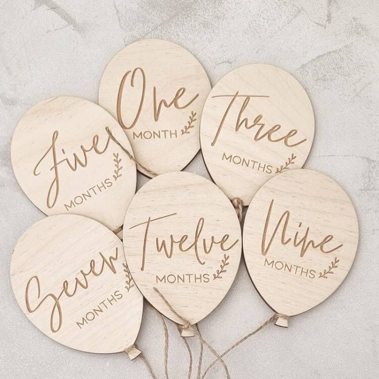 Wooden Milestone Baby Balloon  - Photography Word review and price