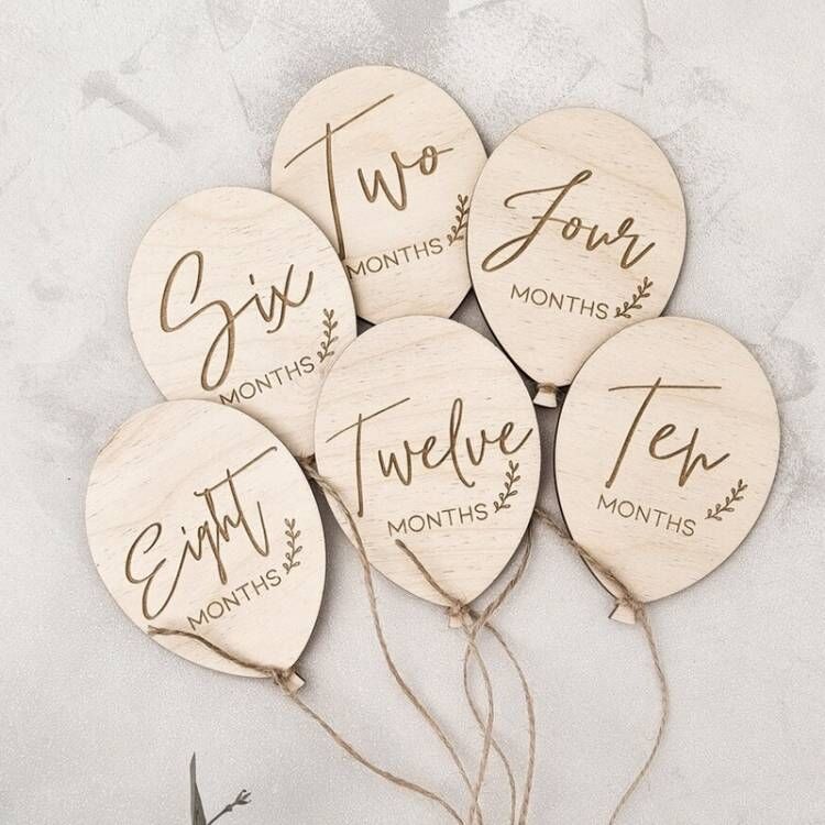 Wooden Milestone Baby Balloon  - Photography Word review and price